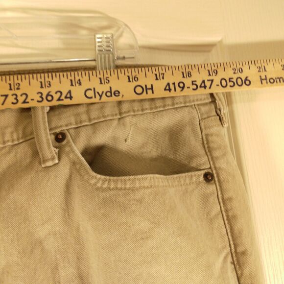 Levi's 513 jeans mens 38x30 beige slim fit straight leg stretch Strauss - Picture 6 of 11